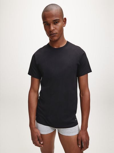Calvin Klein Ruhák HU507396 | Calvin Klein Cotton Classics Férfi Póló Fekete